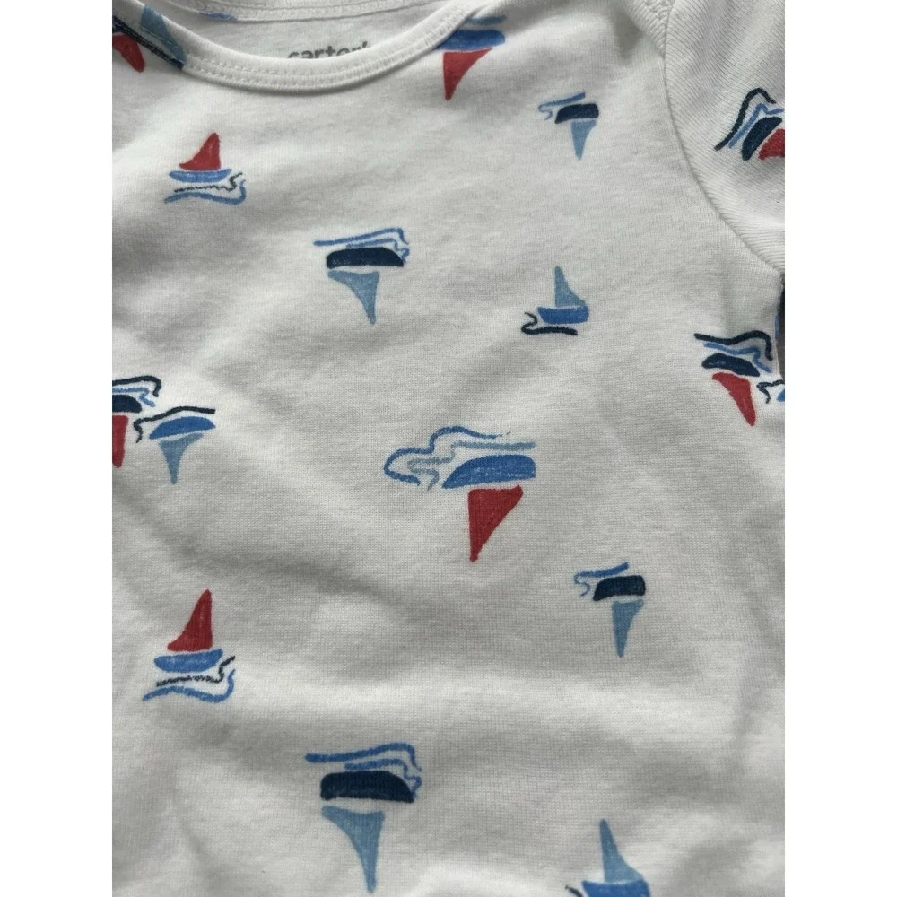 Carters Baby Toddler Boy 9 Months Nautical‎ Shorts Set Short Sleeve Seersucker